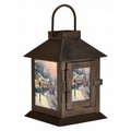 LED Coach Lantern w/ Timer- "Village Christmas" by Thomas Kinkade